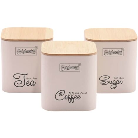 Set di 3 contenitori per caffè e tè Maestro.