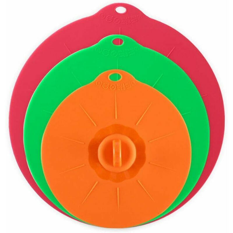 FVO - Set di 3 coperchi in silicone Coperchi per