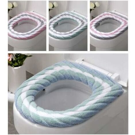 Set di 3 copriwater, cuscino da bagno morbido e caldo, lavabile