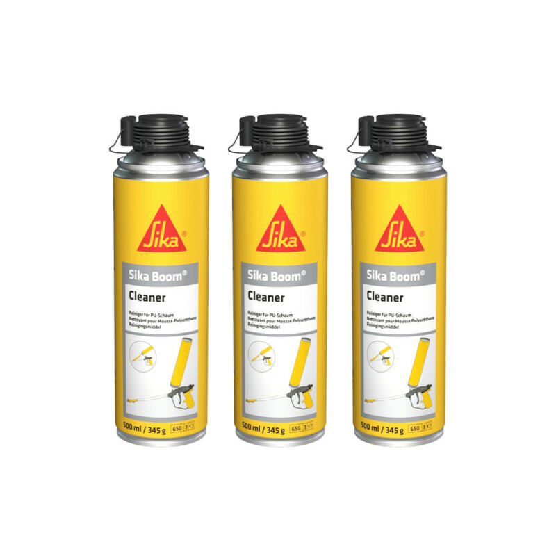 Image of Sika - Set di 3 detergenti per schiuma poliuretanica Boom Cleaner - 500ml