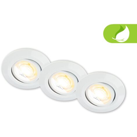 Set di 3 faretti da incasso a LED 230V Lampade da incasso a LED spot orientabili CTS Ra90