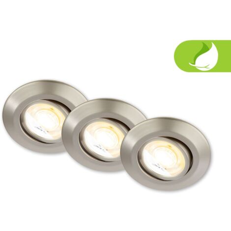 Set di 3 faretti da incasso a LED Lampade da incasso Spot orientabili dimmerabili Ra90