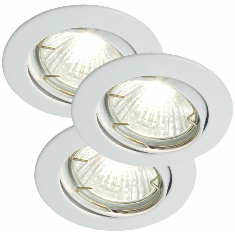 Image of Set di 3 faretti da incasso lampade da soffitto illuminazione soggiorno luci corridoio bianco