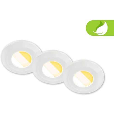 Set di 3 faretti da incasso LED per bagno LED faretti da incasso per bagno CTS piatti Ra90