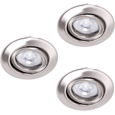 Set di 3 faretti LED da incasso Faretti ruotabili Lampada spazzolata Paulmann 920.26