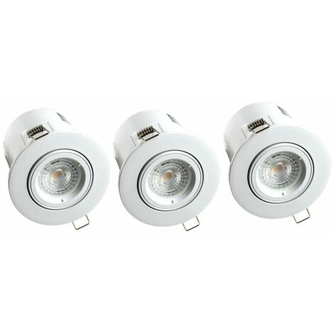 Faretto rotondo metallo bianco da incasso cartongesso gu10 luce orientabile  - 4411