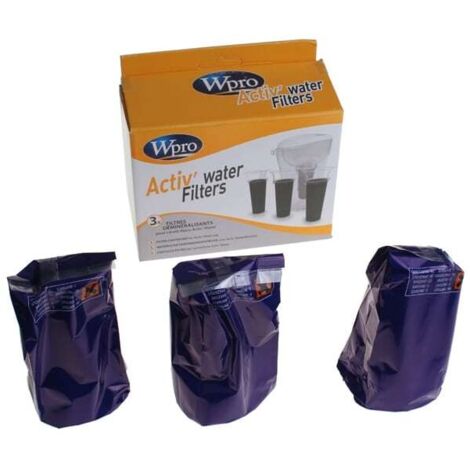 Set di 3 filtri originali per caraffa demineralizzante ACTIV STEAM WATER - Ferro da stiro, Ferro a vapore - WPRO - 1316818015250043402