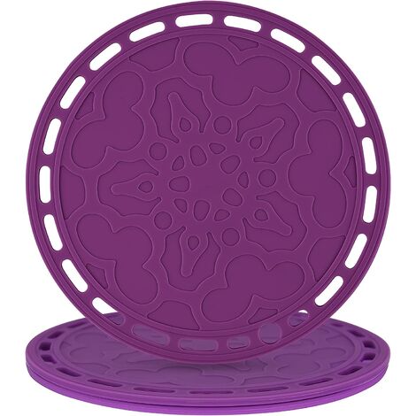 sottopentola in silicone resistente al calore grande sottobicchiere viola elegante e popolare Fliyeong 