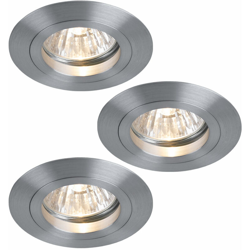 Image of Set di 3 faretti da incasso IP44 lampada in alluminio 8cm rotonda Paulmann 925.23