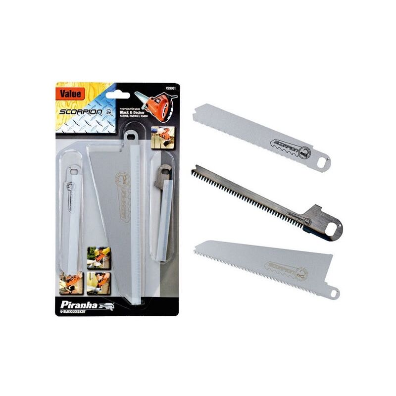 Set di 3 lame scorpion per seghe elettriche Black&decker