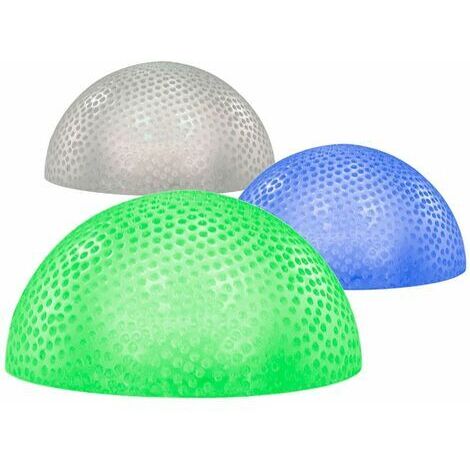 Set di 3 luci a semisfera LED per esterni IP44 colorate e decorative per il giardino Edi Light 51279