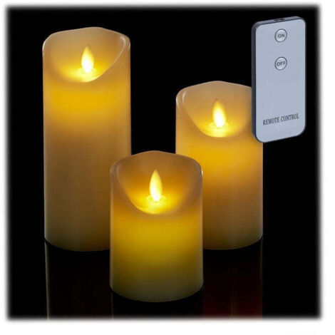 Set di 3 luci LED con telecomando