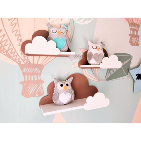 Set di 3 mensole Cloud Moli-Galaxy - Cioccolata calda