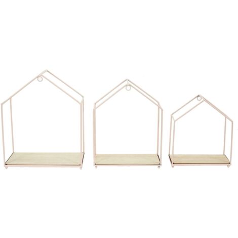 Set di 3 mensole, PINK House