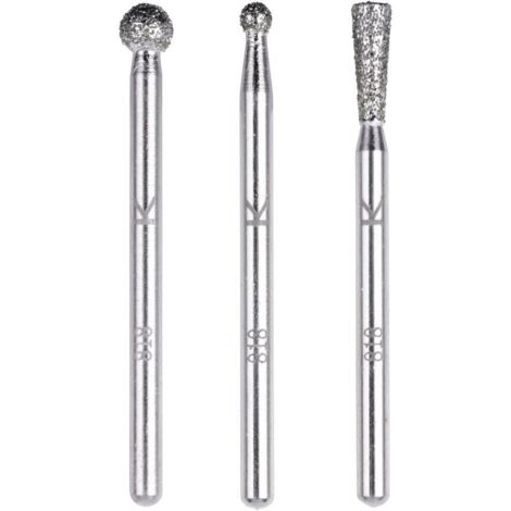 Set di 3 mole diamantate sferiche e coniche 5988000 wolfcraft