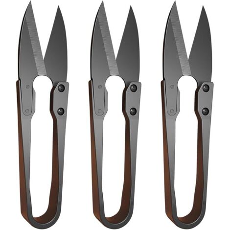 Set di 3 paia di forbici da cucito in acciaio inossidabile, forbici multiuso in filo metallico, forbici in acciaio al carbonio, forbici a molla, coltelli da cucito per lavori artigianali, cura delle p