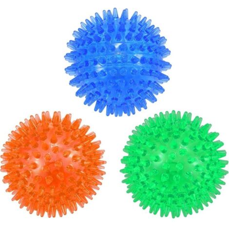 Set di 3 palline squittenti per cani, palline da masticare per cani, giocattoli galleggianti per piscina, giocattoli da riporto per cuccioli, giocattoli da masticare per la noia