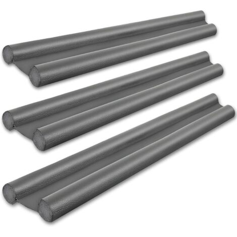 Set di 3 paraspifferi isolanti per porte, realizzati in pelle PU e schiuma EPE, regolabili fino a 96 cm, ideali per isolare le porte d'ingresso, paraspifferi pratici ed eleganti.