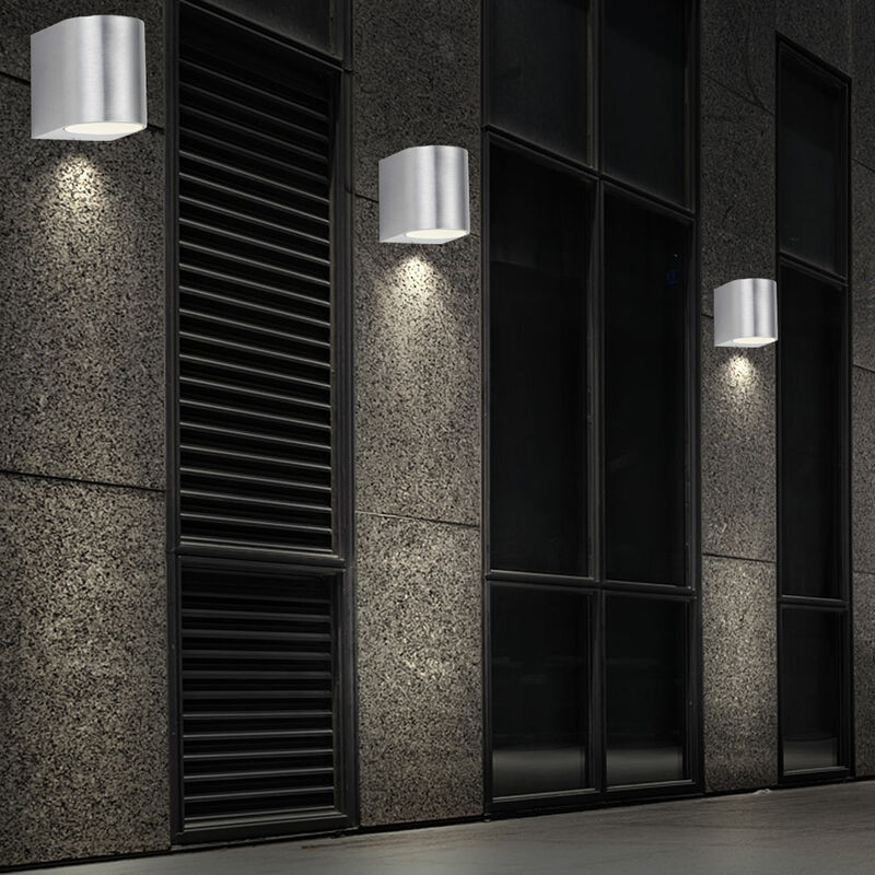 Image of Set di 3 faretti da parete downlight per illuminazione di lampade per facciate di aree esterne