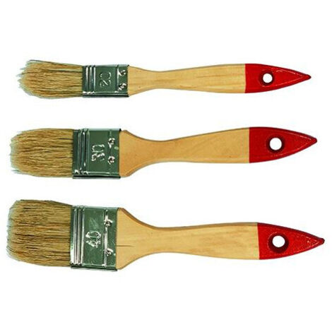 Set di 3 Pennellesse Blinky con manico in legno