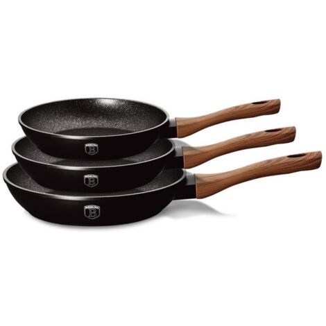 SET DI 3 PENTOLE IN GRANITO BERLINGER HAUS EBANO PALISSANDRO BH-1727