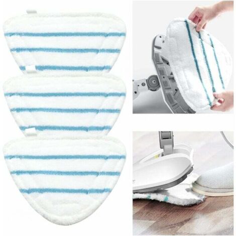 Set di 3 pezzi per mocio a vapore in microfibra, accessori per mocio a vapore per pulitori a getto d'acqua caldo, panni bianchi in microfibra per mocio a vapore, lavabili in lavatrice