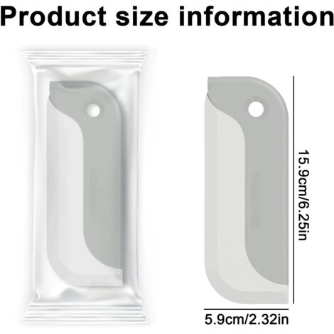 Set di 3 piccoli tergivetro in gomma morbida per parabrezza, specchi, cucine, bagni, ripiani, piastrelle, parabrezza di auto e carta da parati in vinile.