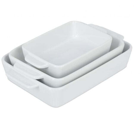 Set di 3 pirofile in ceramica