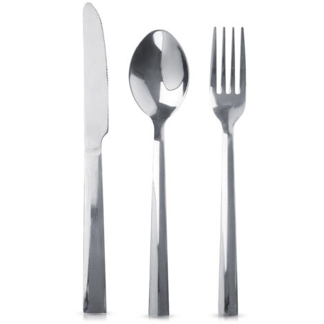 Set di 3 posate da tavola, cucchiaio, forchetta, coltello per una persona