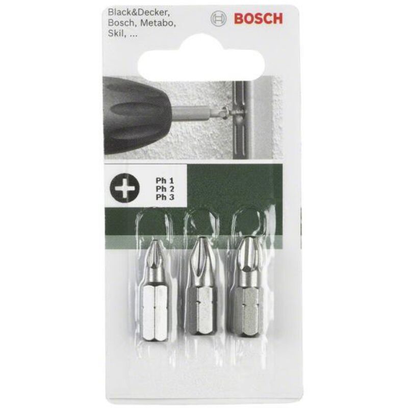 Set 3 bit standard pozidriv 1/2/3 - Bosch
