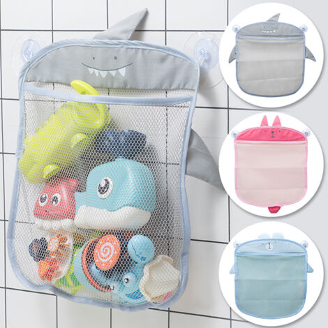 Set di 3 retine portaoggetti per giocattoli da bagno per neonati (3 colori), con ventose incluse.-lsw