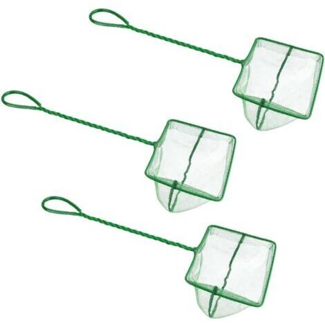 Set di 3 retini per acquario, piccoli retini per acquario con manici robusti, retini per acquario e piccoli laghetti per catturare e pulire piccoli pesci e gamberetti