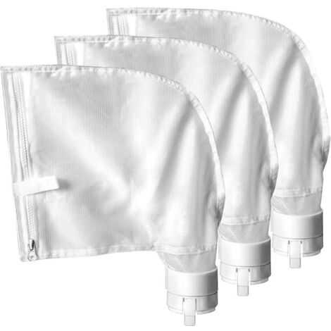 Set di 3 sacchetti di ricambio con cerniera compatibili con i sacchetti filtro per pulitori per piscine multiuso Polaris 360, 380 per Polaris