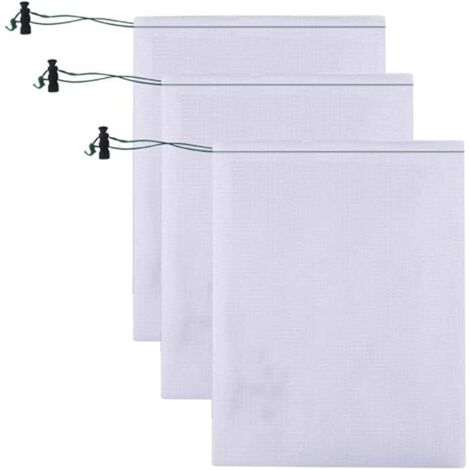 Set di 3 sacchetti per la pulizia della piscina 55x35 cm Sacchetti filtranti a maglia fine per la manutenzione della piscina per filtro per laghetto aspiratore per foglie da piscina