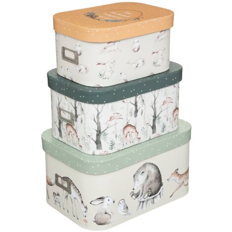 Set di 3 scatole per bambini l28 32 37cm - Atmosphera créateur d'intérieur