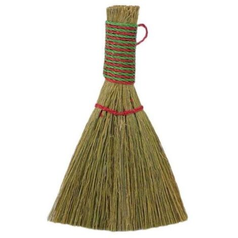 Set di 3 scope per la pulizia della cucina e dell'ufficio, accessori per la pulizia della casa, scopa manuale in paglia, modello piccolo.