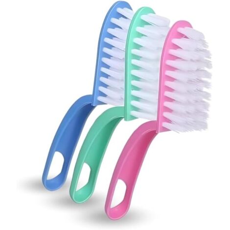 Set di 3 Spazzole Lavapavimenti con Manico ergonomico - Perfette per la Pulizia, i Piatti, le Superfici e i Lavori Domestici - 3 Pezzi