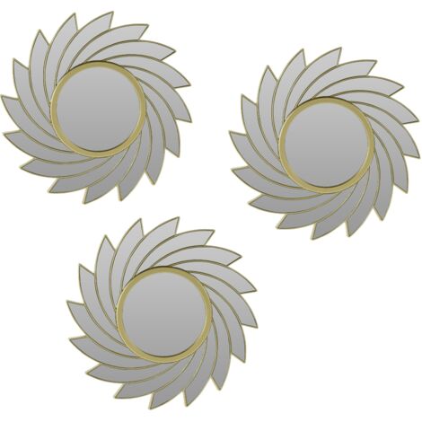 SET DI 3 SPECCHI ROWLEY, ORO, FORME ORIGINALI