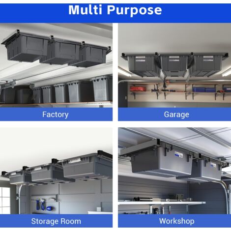 Set di 3 staffe di supporto da soffitto per organizzare contenitori per impieghi gravosi staffa compatibile con la maggior parte dei contenitori.