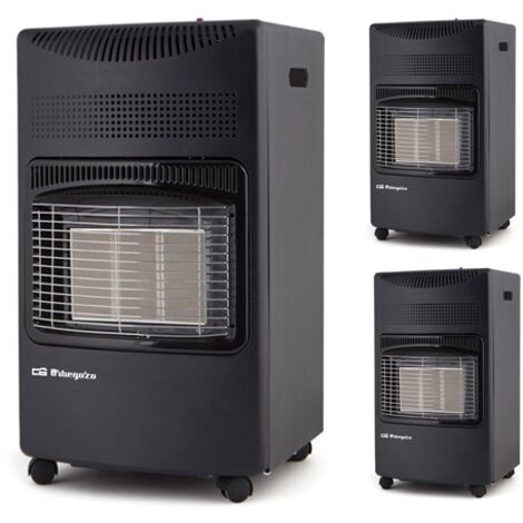 Set di 3 Stufas a gas ceramica. Potenza massima di 4.200 W. Ruote girevoli multidirezionali. Consumo massimo di 305 g/h. Classe