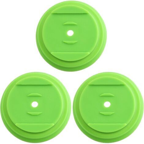 Set di 3 supporti in plastica per lame di tosaerba per utensili elettrici a batteria, 64 x 20 mm, verdi