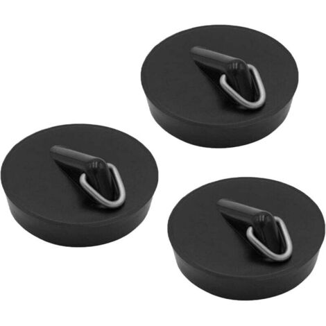 Set di 3 tappi universali per lavello neri, tappo per lavello da cucina, tappo per vasca da bagno, tappo di scarico per lavello, tappi universali per vasca da bagno e cucina