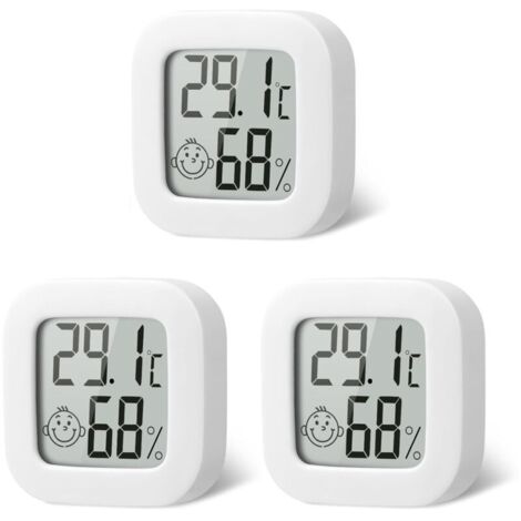Set di 3 termometri e igrometri digitali per interni, mini termometri e igrometri digitali ad alta precisione per interni.