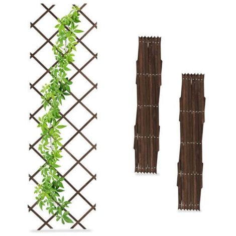 Set di 3 tralicci in legno retrattili