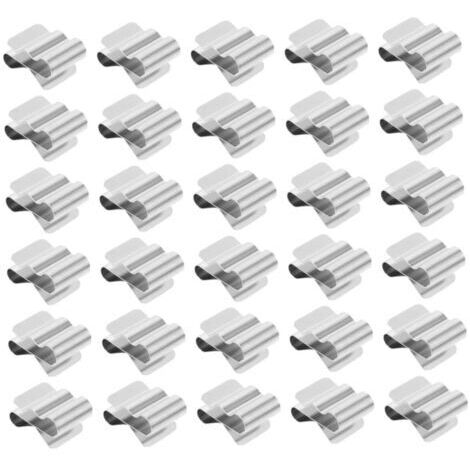 Set di 30 clip metalliche per cavi solari, clip a molla in acciaio inox per fissare e gestire i fili sui telai dei pannelli fotovoltaici, installazione rapida e