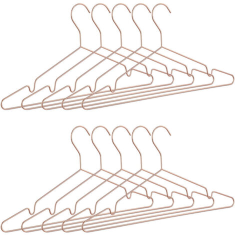 Set di 30 grucce in metallo antiscivolo, colore oro rosa, 21 x 42 x 0,3 cm