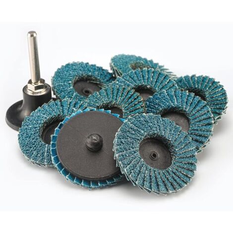 Set di 30 mini dischi lamellari da 2 pollici, assortimento grana 40/60/80, dischi abrasivi lamellari in zirconia ad alta densità, con attacco da 1/4 di pollice, per la levigatura dei metalli.