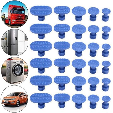 Set di 30 strumenti per la riparazione di ammaccature sulla carrozzeria, linguette di estrazione blu, kit per la riparazione di ammaccature senza vernice