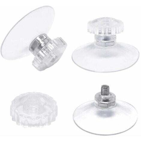 Set di 30 ventose con filettatura e dadi zigrinati Ø 45 mm, trasparenti, per auto, campeggio, finestra, parasole, INHHUB
