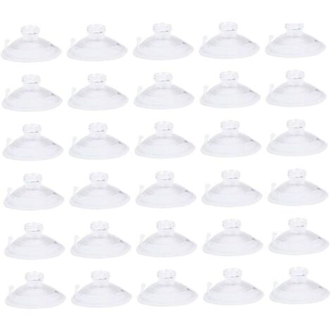 Set di 30 ventose in plastica trasparente senza gancio per decorare auto, stand per matrimoni, poster e piccoli oggetti per cucina, ufficio, bagno
